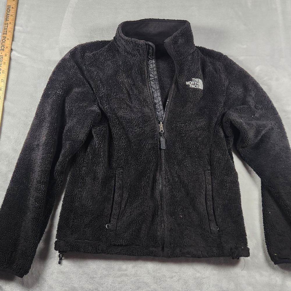 The North Face Osito Fleece Jacket Womens Small Black Full Zip Plush Sherpa